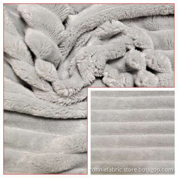 100% Polyester Flannel Fleece Minky Stripes Fabric